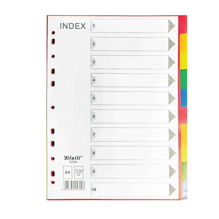 PVC 10 Colour Index Divider A4